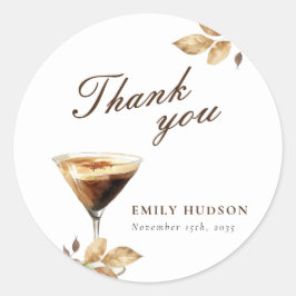 ちょっぴりエスプレッソマティーニ ブライダルシャワー ラウンドシール