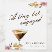 ちょっぴりエスプレッソマティーニ ブライダルシャワー ワインラベル (シングルラベル)