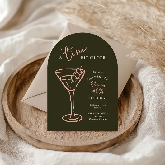 ちょっぴりオトナの40歳誕生日パーティー 招待状