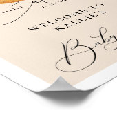 ちょっぴりキュートなシトラスオレンジのベイビーシャワー ポスター (角)