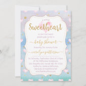 ちょっぴりスイートハートベイビーシャワー 招待状 (正面)