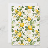 ちょっぴりスイート レモン テーマのベビーシャワー 招待状 (裏面)