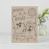 ちょっぴりセクシーな花嫁のバチェロレッテパーティー招待状テンプレート 招待状 (スタンド正面)