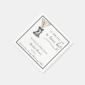 ちょっぴりダーティマティーニの花嫁のシャワーパーティ スタンダードカクテルナプキン (角)