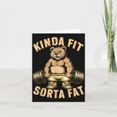 ちょっぴりフィット ちょっとデブ - 面白いジムベアの筋トレ カード (正面)