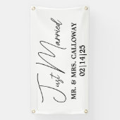 ちょっぴりレトロな新婚カーバナー 横断幕 (縦)