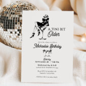 ちょっぴり大人なエレガントマティーニ誕生日 招待状