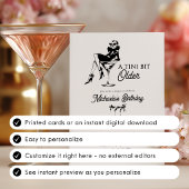 ちょっぴり大人なエレガントマティーニ誕生日 招待状