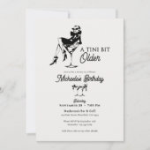 ちょっぴり大人なエレガントマティーニ誕生日 招待状 (正面)