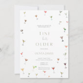 ちょっぴり大人なマティーニオリーブの誕生日 招待状 (正面)