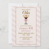 ちょっぴり大人なマティーニ 誕生日招待状 招待状 (正面)