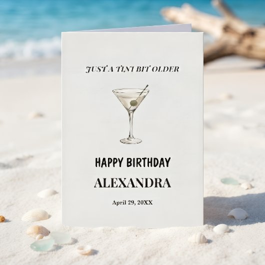ちょっぴり大人な誕生日カード マティーニ カード