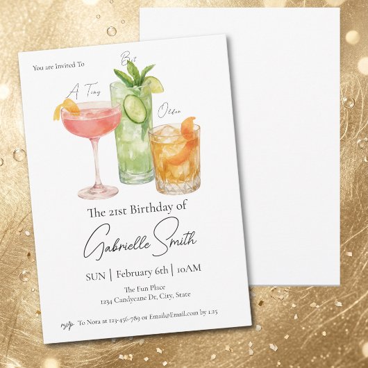 ちょっぴり大人になったかな? 21歳の誕生日おめでとう Martini 招待状