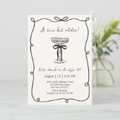 ちょっぴり大人に、 手描きの誕生日招待状 招待状 (スタンド正面)