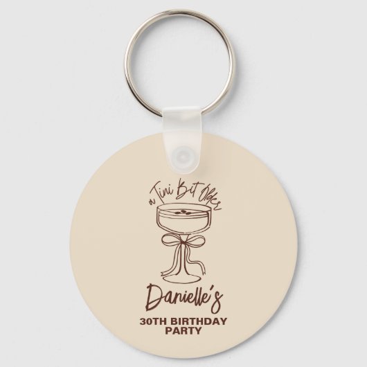 ちょっぴり年をとったエスプレッソマティーニ 30歳の誕生日 キーホルダー (裏面)