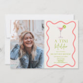 ちょっぴり年をとったピンクマーティニの誕生日パーティー 招待状 (正面)