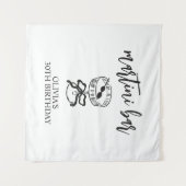 ちょっぴり年をとったマティーニの誕生日パーティーバーサイン タペストリー (正面(横))