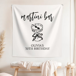 ちょっぴり年をとったマティーニの誕生日パーティーバーサイン タペストリー