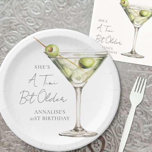 ちょっぴり年をとったマティーニの誕生日 ペーパープレート