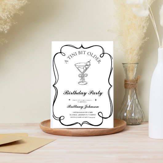 ちょっぴり年をとったマティーニの誕生日 招待状