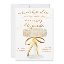 ちょっぴり年をとったマティーニ テーマの誕生日パーティー招待状