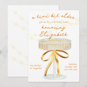 ちょっぴり年をとったマティーニ テーマの誕生日パーティー招待状 招待状 (正面/裏面)