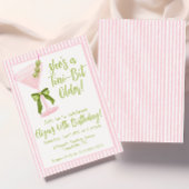 ちょっぴり年をとった、 マティーニピンクとグリーンの誕生日 招待状