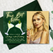 ちょっぴり年をとった - 写真付きのマティーニ 招待状