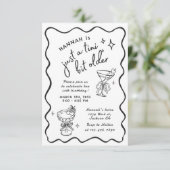 ちょっぴり年上のおしゃれな30歳の誕生日 招待状 (スタンド正面)