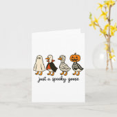 ちょっぴり怖いゴースト カード (黄色い花)