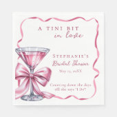 ちょっぴり恋して シックピンクマティーニ ブライダルシャワー スタンダードランチョンナプキン (正面)