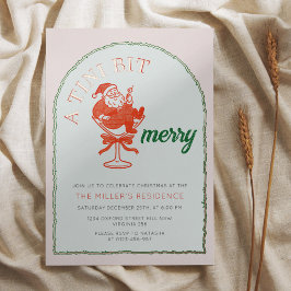 ちょっぴり楽しいクリスマスパーティーのお誘い 箔招待状