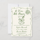 ちょっぴり近くに引いた ブライダルシャワーの招待状 招待状 (正面)