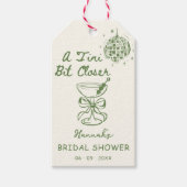 ちょっぴり近くに引かれた ブライダルシャワー ギフトタグ (正面)