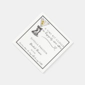 ちょっぴり近く汚れたマティーニ ブライダルシャワーパーティー スタンダードカクテルナプキン (角)