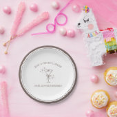 「ちょっぴり長く」エスプレッソマティーニ独身最後の夜 ペーパープレート (パーティー)