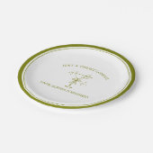 「ちょっぴり長く」汚れたマーティーニのオリーブの花嫁おさらい ペーパープレート (アングル)