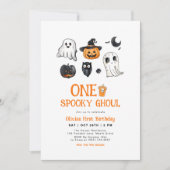 ちょろいおばけのハロウィン初誕生日 招待状 (正面)