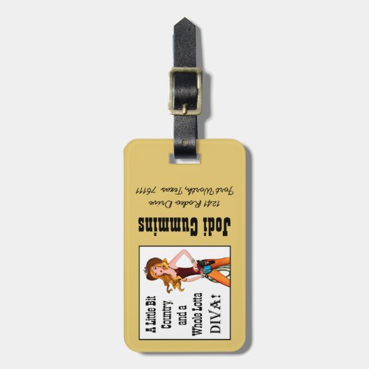 ちょパーソナライズされたっと田舎ロッタ・ディヴァ全部! ラゲッジタグ (正面縦)