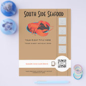 ちらしテンプレート 海鮮レストラン チラシ (シングル)