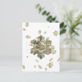 ちらちら輝く雪片はがき ポストカード (スタンド正面)
