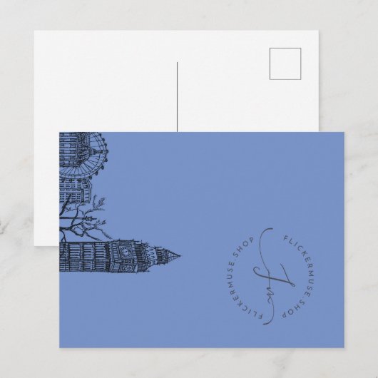 ちらつきフローラトーンスケッチ ポストカード (正面/裏面)