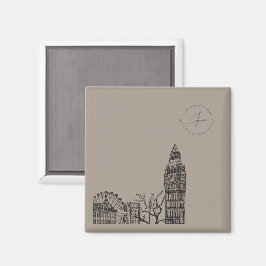 ちらつきフローラ色トーンスケッチ マグネット