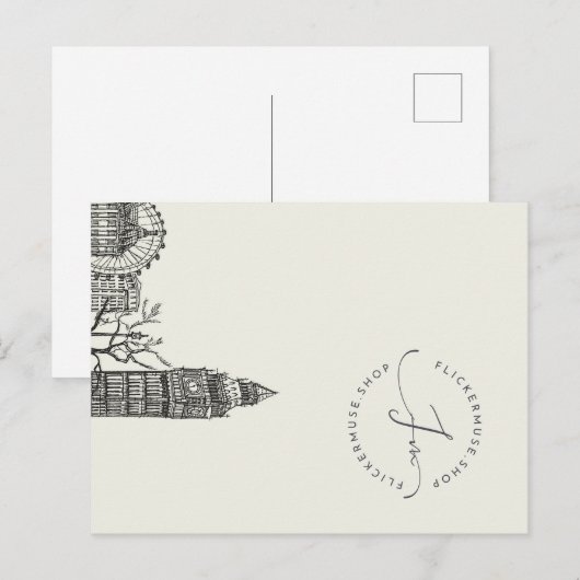 ちらつきモチャムースのトーンスケッチ ポストカード (正面/裏面)