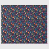 ちらつくトーチとランタンD&Dイルミネーション ラッピングペーパー (フラット)