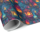 ちらつくトーチとランタンD&Dイルミネーション ラッピングペーパー (ロールコーナー)