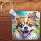 ちわう犬 キーホルダー (正面)