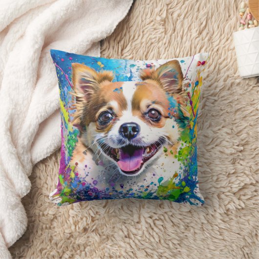 ちわう犬 クッション (ブランケット)