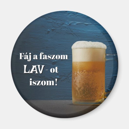 ちんこ痛い LAVを飲む!冷蔵庫マグネット マグネット (正面)