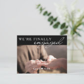 ついにエレガント写真の婚約した婚約 案内ポストカード (スタンド正面)